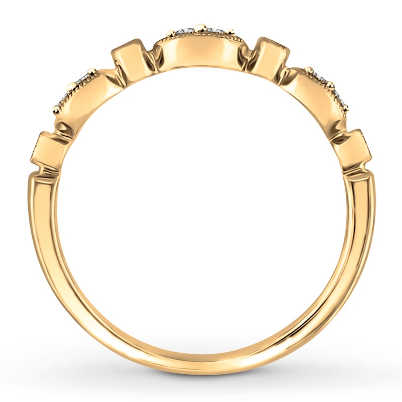 Diamond Anniversary Band 1/10 ct tw Round-cut 10K Yellow Gold