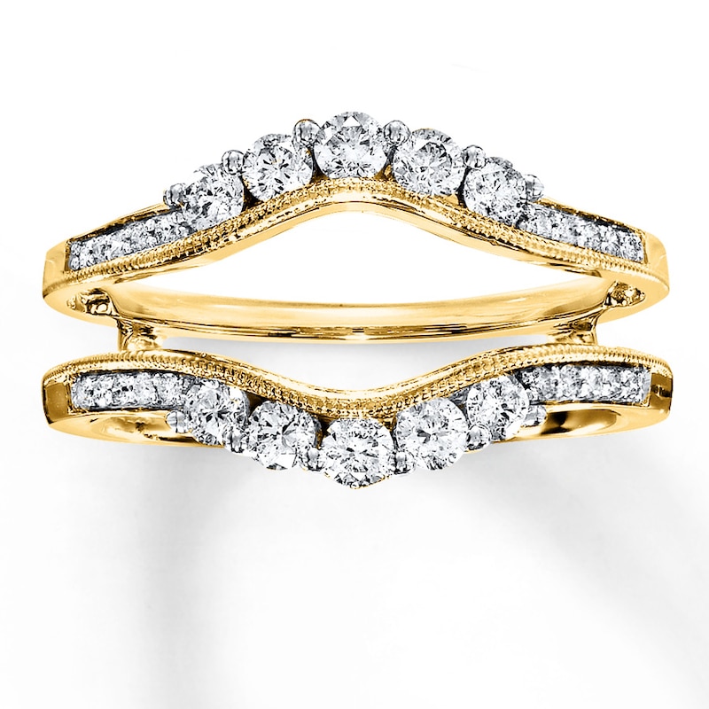 Diamond Enhancer Ring 5/8 ct tw Round-cut 14K Yellow Gold