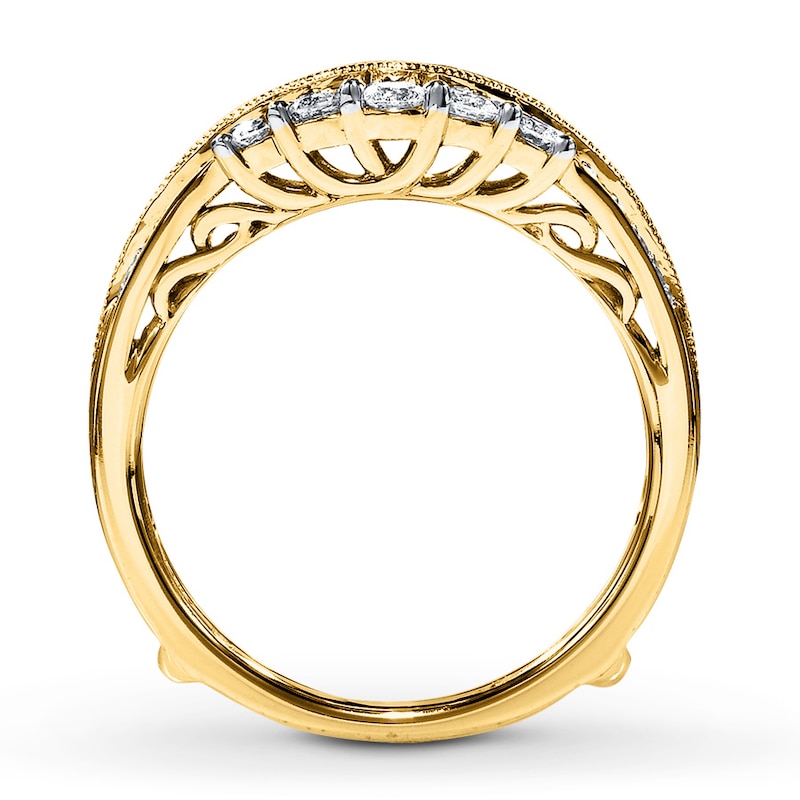Diamond Enhancer Ring 5/8 ct tw Round-cut 14K Yellow Gold