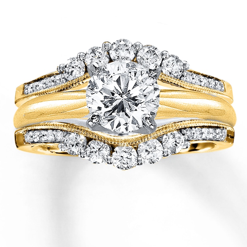 Diamond Enhancer Ring 5/8 ct tw Round-cut 14K Yellow Gold