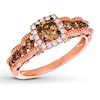 Thumbnail Image 0 of Le Vian Chocolate Diamond Ring 7/8 ct tw Cushion/Round 14K Strawberry Gold