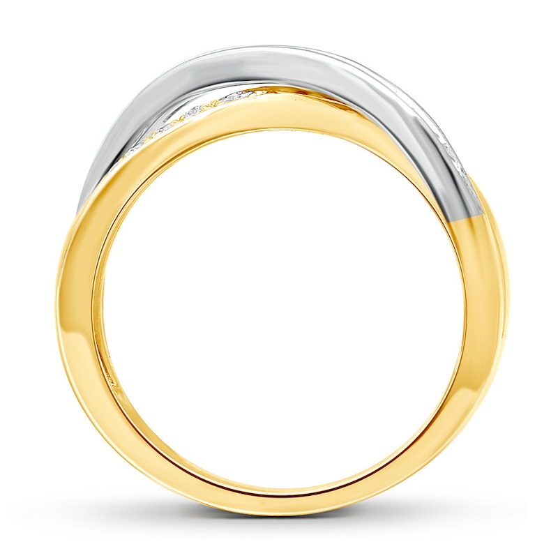 Diamond Ring 1/2 ct tw Round-cut 10K Two-Tone Gold