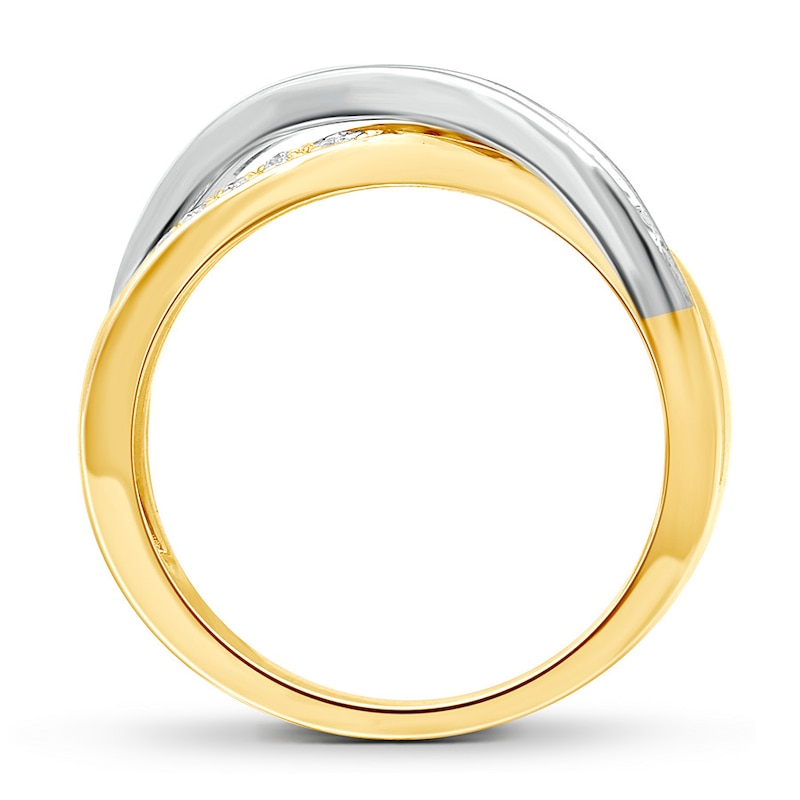 Main Image 2 of Diamond Ring 1/2 ct tw Round-cut 10K Two-Tone Gold