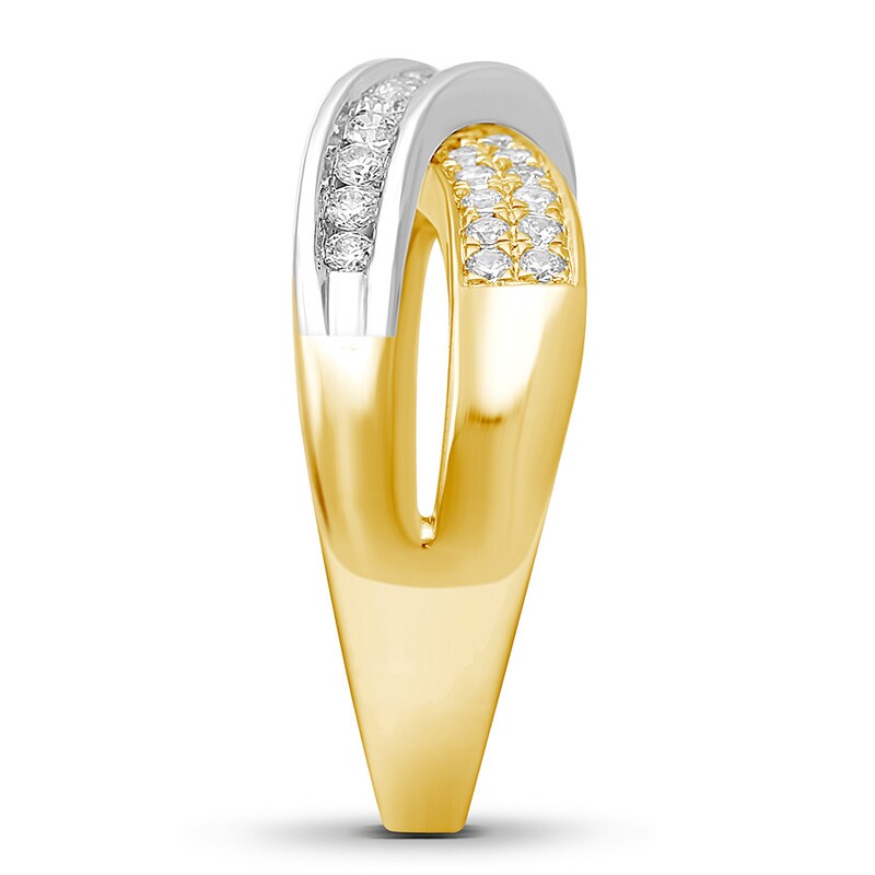 Main Image 3 of Diamond Ring 1/2 ct tw Round-cut 10K Two-Tone Gold