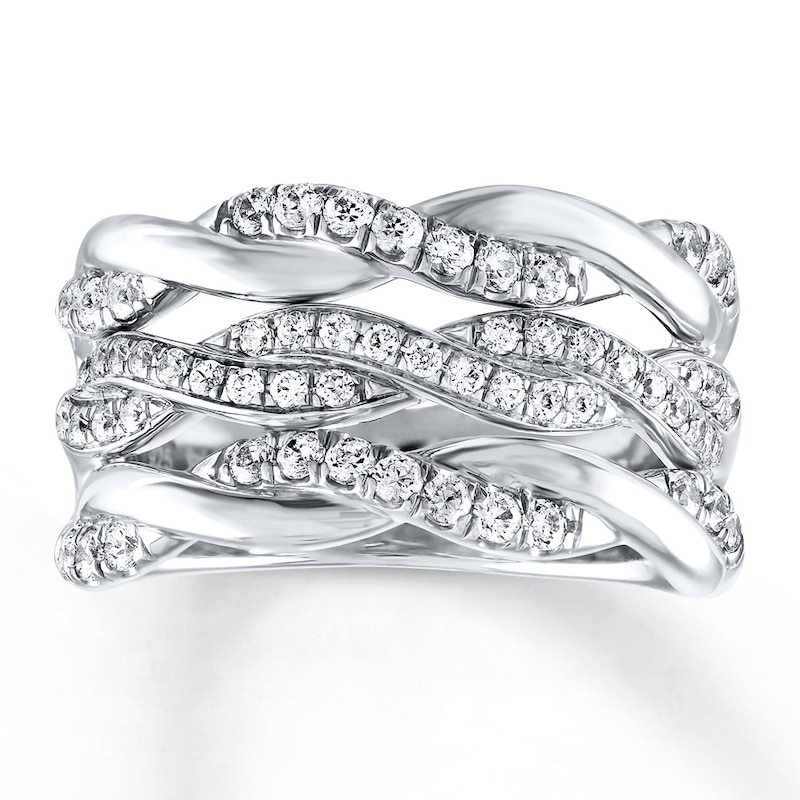 Diamond Ring 3/4 ct tw Round-cut 14K White Gold
