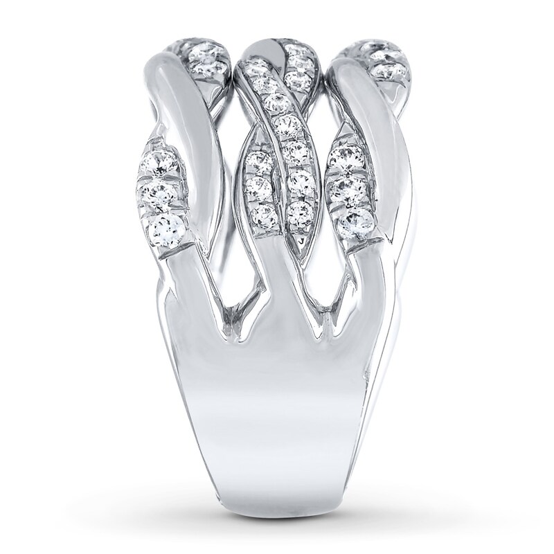 Diamond Ring 3/4 ct tw Round-cut 14K White Gold