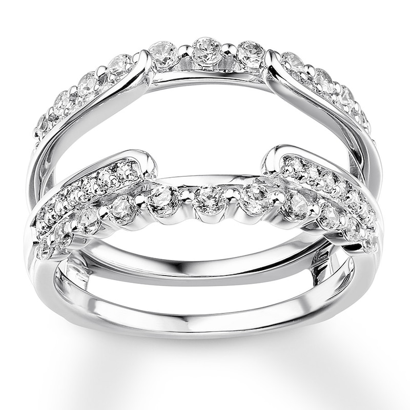 Diamond Enhancer Ring 3/4 ct tw Round-cut 14K White Gold