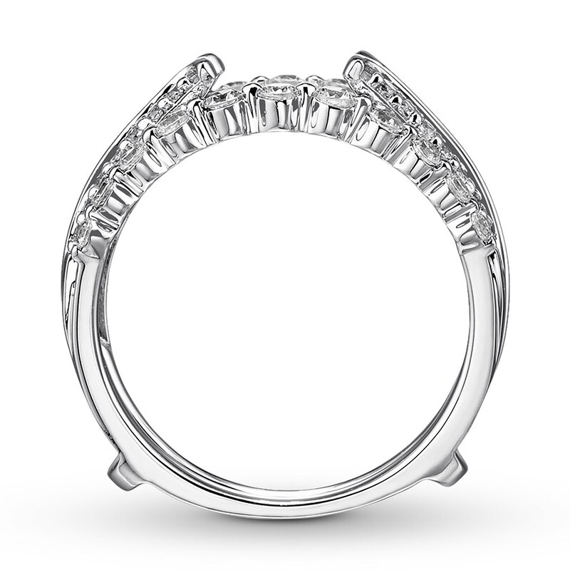 Diamond Enhancer Ring 3/4 ct tw Round-cut 14K White Gold