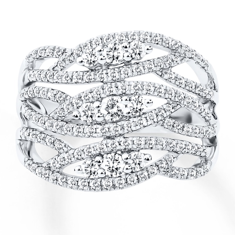 Diamond Anniversary Band 1 carat tw Round-cut 14K White Gold