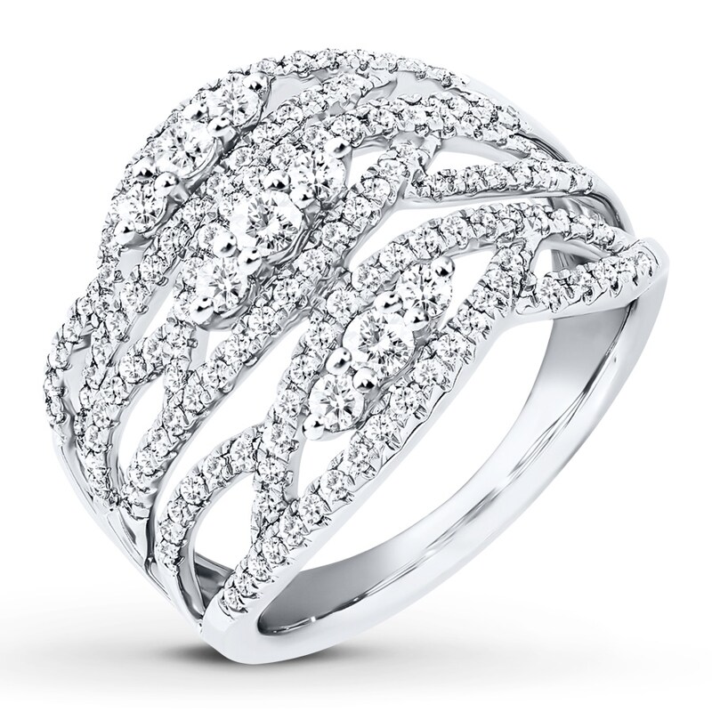 Diamond Anniversary Band 1 carat tw Round-cut 14K White Gold