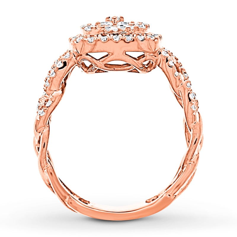 Diamond Ring 1 carat tw Round-cut 14K Rose Gold