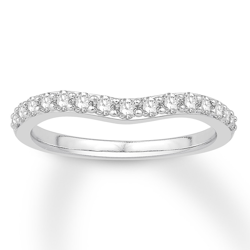 Diamond Enhancer Ring 3/8 ct tw Round-cut 14K White Gold