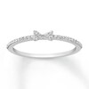 Diamond Stackable Ring 1/8 ct tw Round-cut 10K White Gold