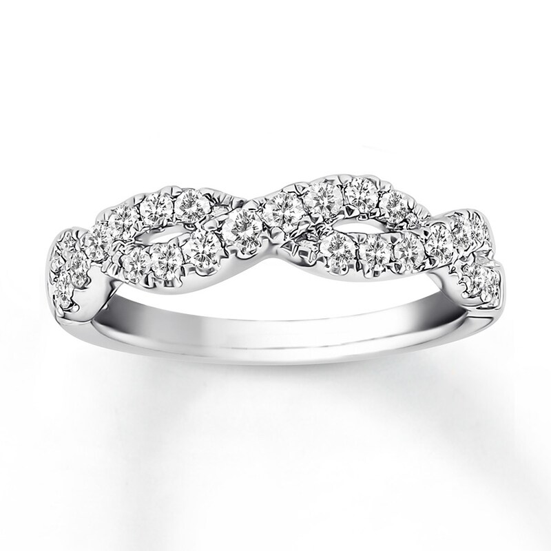 Main Image 1 of Diamond Anniversary Band 1/2 ct tw Round-cut 10K White Gold