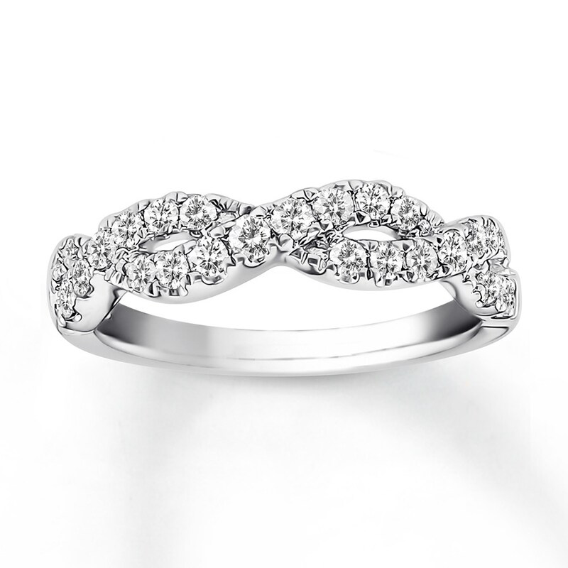 Diamond Anniversary Band 1/2 ct tw Round-cut 10K White Gold