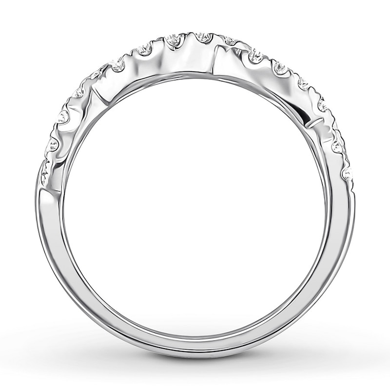 Main Image 2 of Diamond Anniversary Band 1/2 ct tw Round-cut 10K White Gold