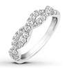Thumbnail Image 4 of Diamond Anniversary Band 1/2 ct tw Round-cut 10K White Gold