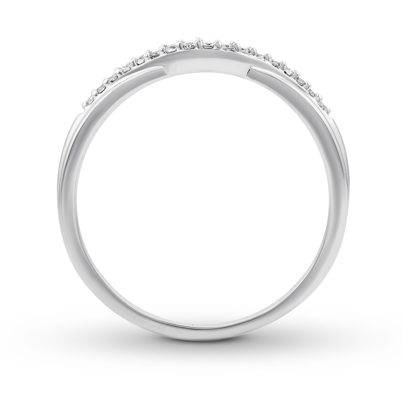 Diamond Enhancer Ring 1/10 ct tw Round-cut Platinum