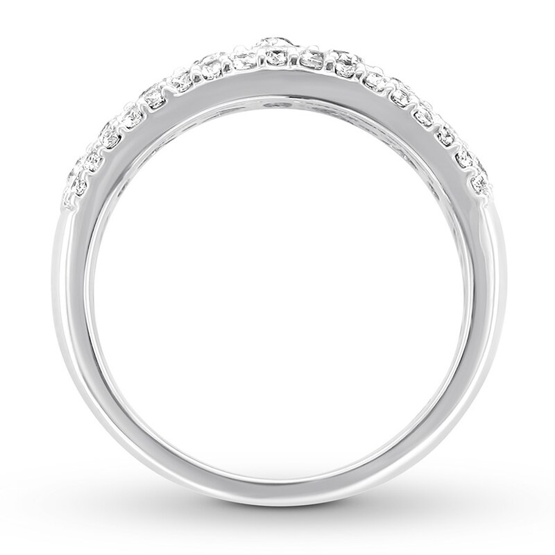 Diamond Anniversary Ring 7/8 ct tw Round-cut 14K White Gold