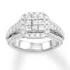 Thumbnail Image 0 of Diamond Ring 1-1/2 ct tw Princess/Round 14K White Gold