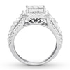 Thumbnail Image 1 of Diamond Ring 1-1/2 ct tw Princess/Round 14K White Gold