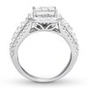 Thumbnail Image 1 of Diamond Ring 1-1/2 ct tw Princess/Round 14K White Gold