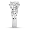 Thumbnail Image 2 of Diamond Ring 1-1/2 ct tw Princess/Round 14K White Gold