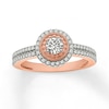 Thumbnail Image 0 of Diamond Promise Ring 1/2 ct tw Round-cut 10K Rose Gold