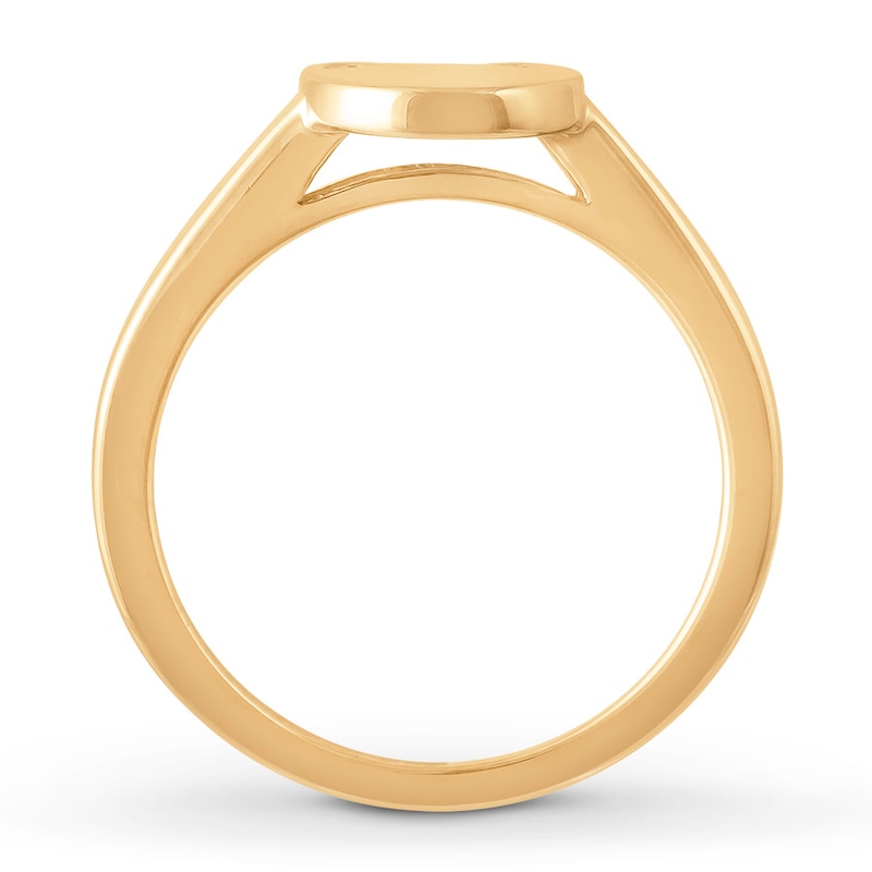 Main Image 2 of Cat Ring Diamond Accents 10K Yellow Gold