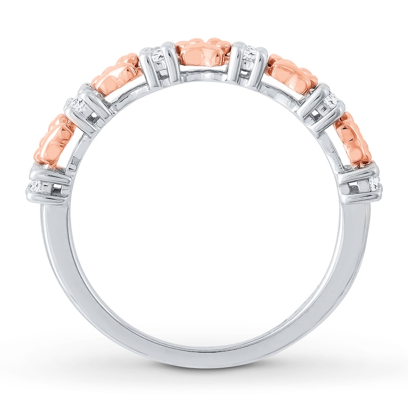 Main Image 2 of Dog Paw Ring 3/8 ct tw Diamonds 10K Two-Tone Gold