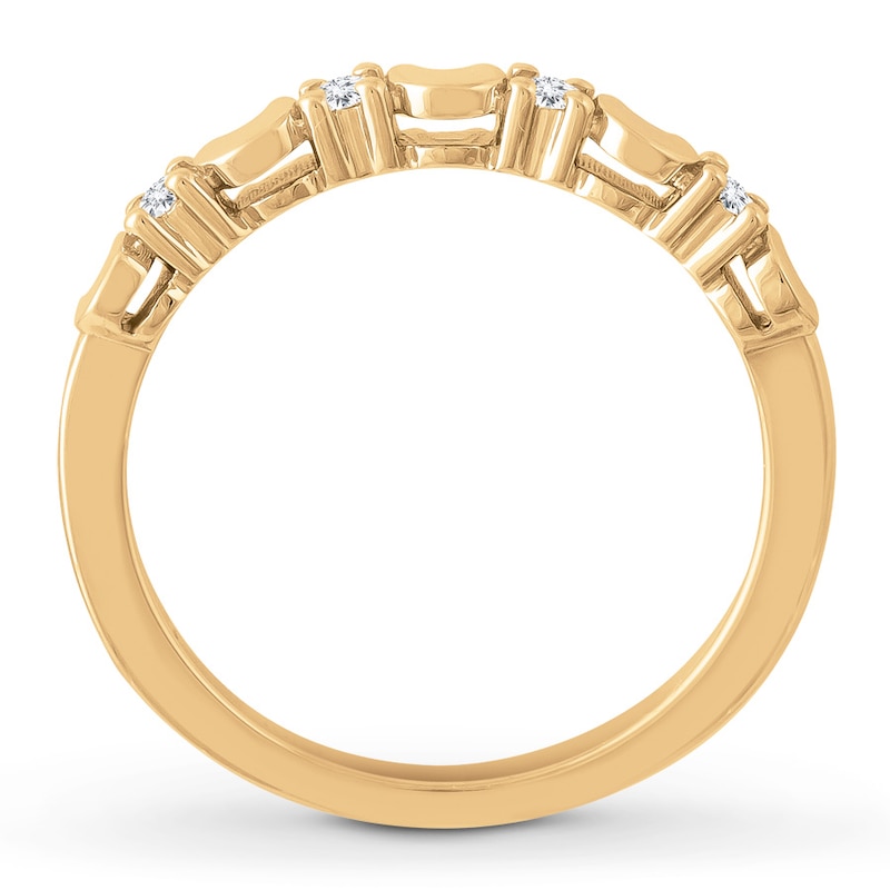 Main Image 2 of Cat Ring 1/10 carat tw Diamonds 10K Yellow Gold