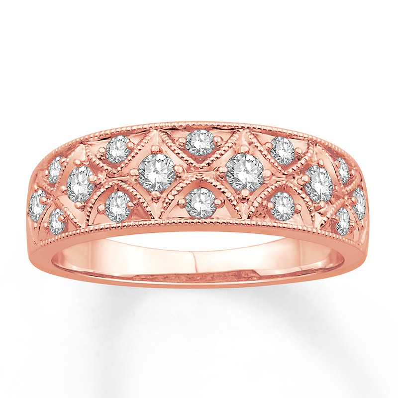 Diamond Anniversary Band 1/2 ct tw Round-cut 14K Rose Gold