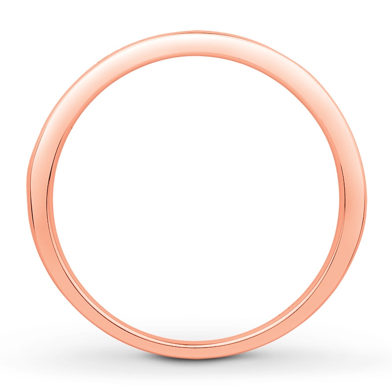 Main Image 2 of Diamond Anniversary Ring 1/4 ct tw Round/Baguette 14K Rose Gold