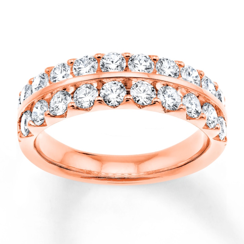 Diamond Anniversary Band 1-1/2 ct tw Round-cut 14K Rose Gold