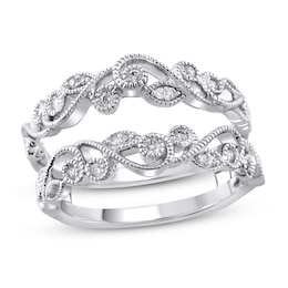 Diamond Enhancer Ring 1/8 ct tw Round 14K White Gold