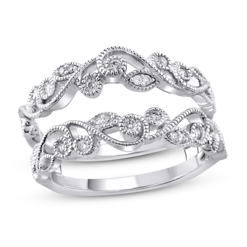 Main Image 1 of Diamond Enhancer Ring 1/8 ct tw Round 14K White Gold