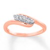 Thumbnail Image 1 of Diamond  Promise Ring 1/8 ct tw Round 10K Rose Gold