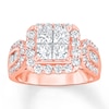 Thumbnail Image 0 of Diamond Ring 2 ct tw Princess/Round 14K Rose Gold