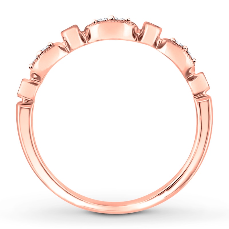 Diamond Anniversary Band 1/10 ct tw Round-cut 10K Rose Gold