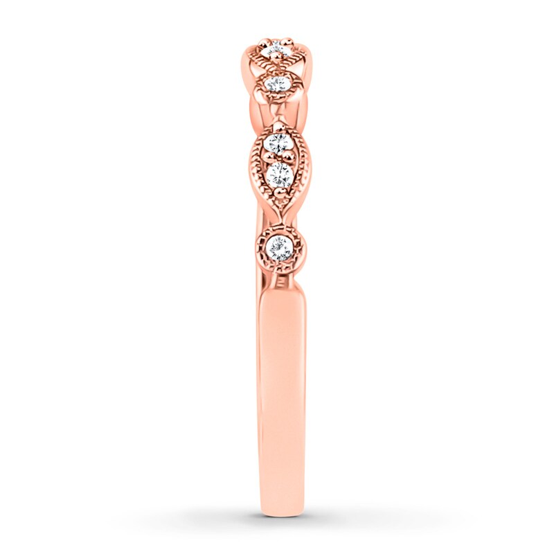 Diamond Anniversary Band 1/10 ct tw Round-cut 10K Rose Gold