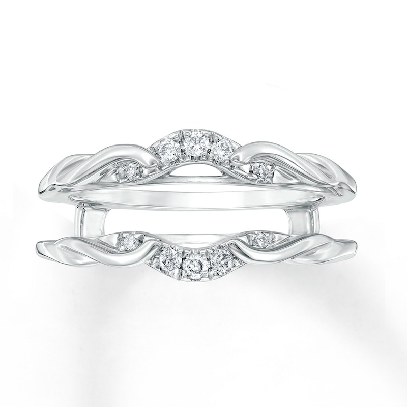 Main Image 1 of Diamond Enhancer Ring 1/8 ct tw Round-cut 14K White Gold
