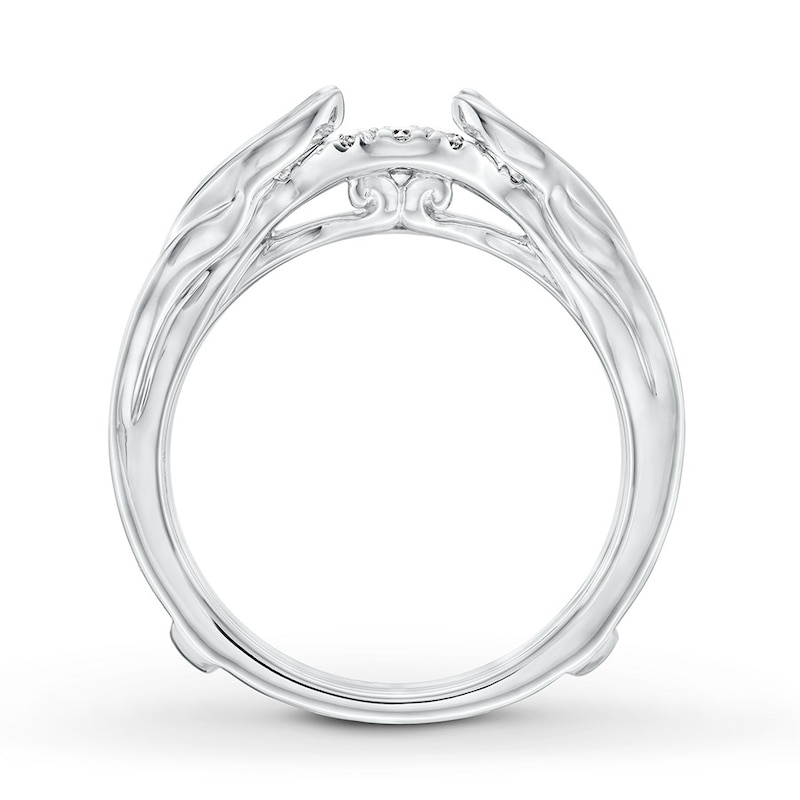 Diamond Enhancer Ring 1/8 ct tw Round-cut 14K White Gold