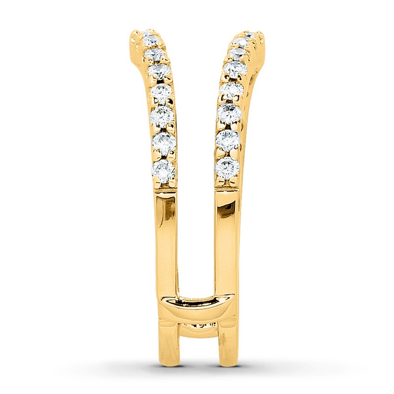 Diamond Enhancer Ring 1/2 ct tw Round-cut 14K Yellow Gold