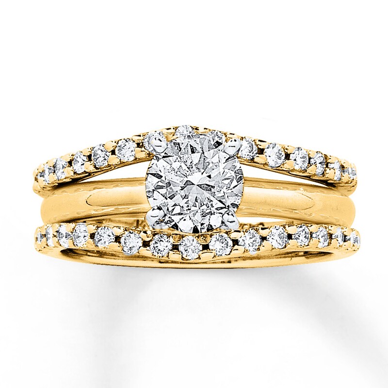 Diamond Enhancer Ring 1/2 ct tw Round-cut 14K Yellow Gold