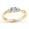 Thumbnail Image 0 of Diamond 3-Stone Ring 1/20 ct tw Round-cut 10K Two-Tone Gold