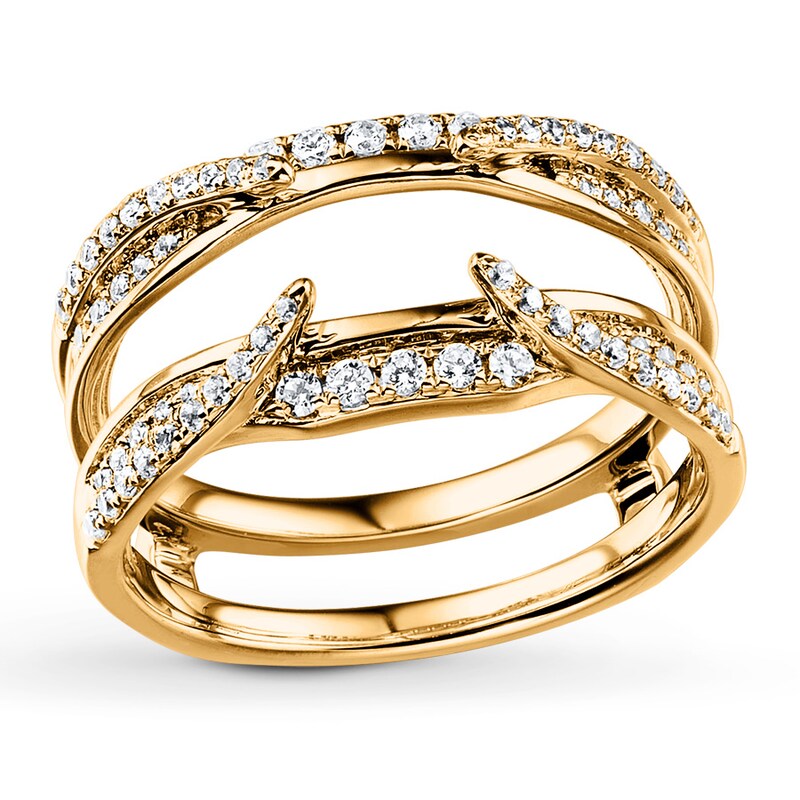 Diamond Enhancer Ring 1/2 ct tw Round-cut 14K Yellow Gold