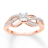 Thumbnail Image 1 of Diamond Infinity Ring 1/6 ct tw Round 10K Rose Gold