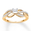 Thumbnail Image 0 of Diamond Infinity Ring 1/6 ct tw Round 10K Yellow Gold