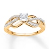 Thumbnail Image 1 of Diamond Infinity Ring 1/6 ct tw Round 10K Yellow Gold