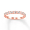Thumbnail Image 0 of Diamond Anniversary Band 1/4 ct tw Round/Baguette 14K Rose Gold